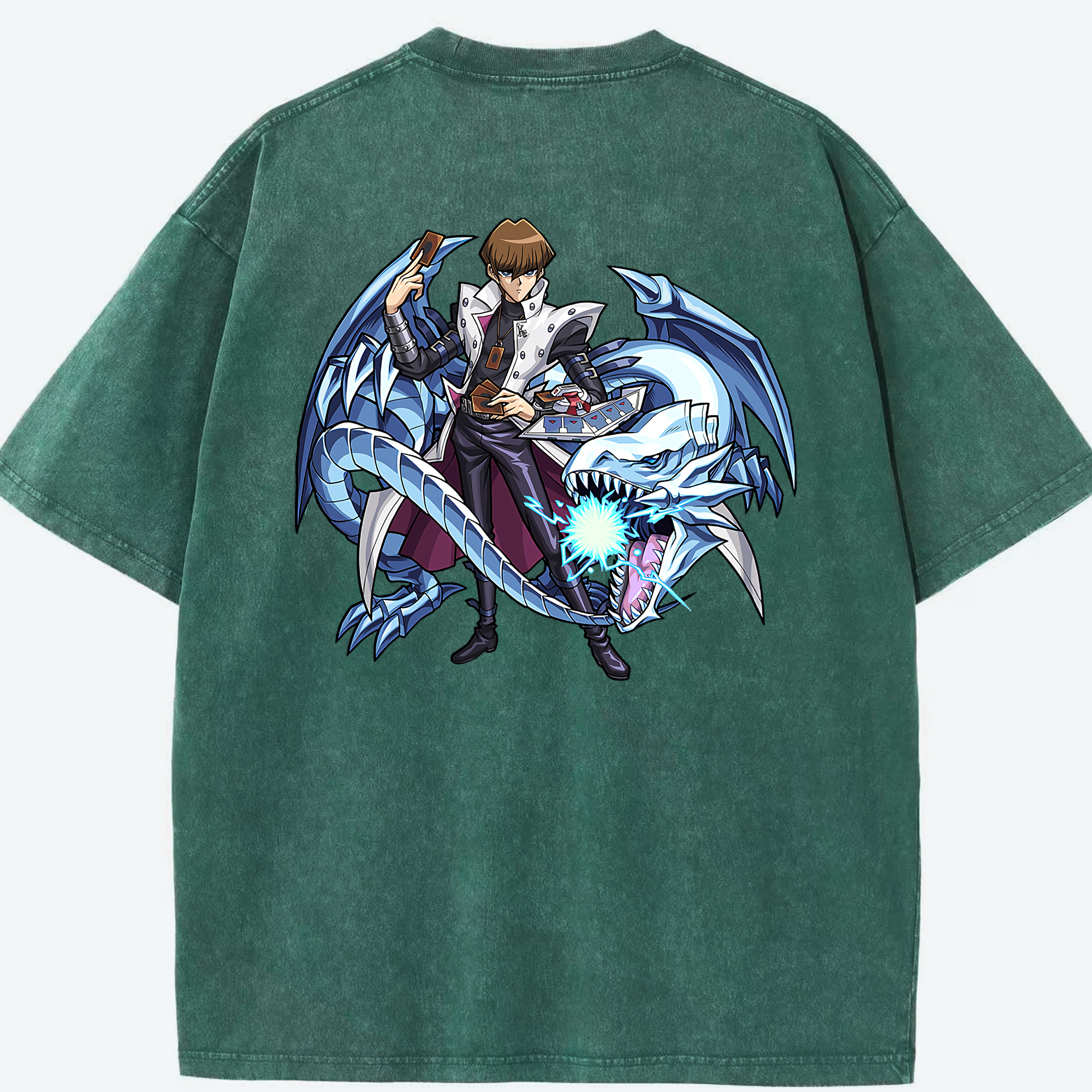 （画像用） 遊☆戯☆王 Yu-Gi-Oh! 綿100% ヴィンテージ風 半袖Tシャツ（背面プリント）